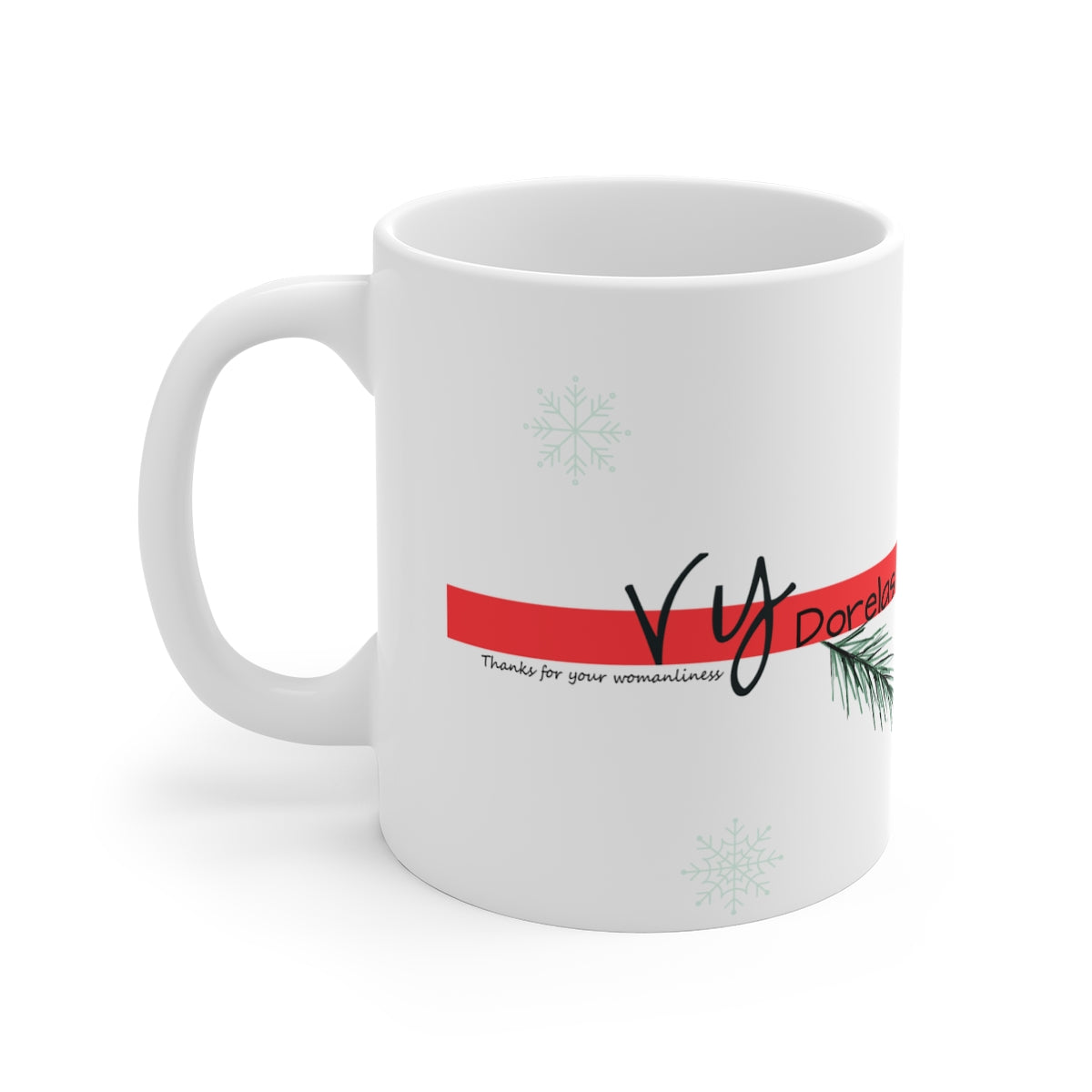 Naughty Nice White glossy mug